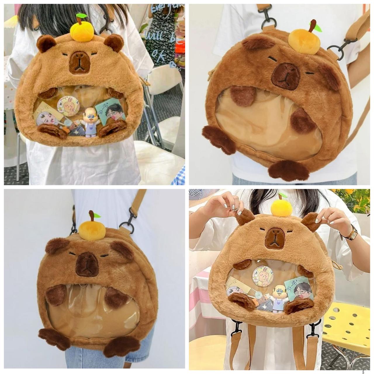 Mochila afelpada capibara