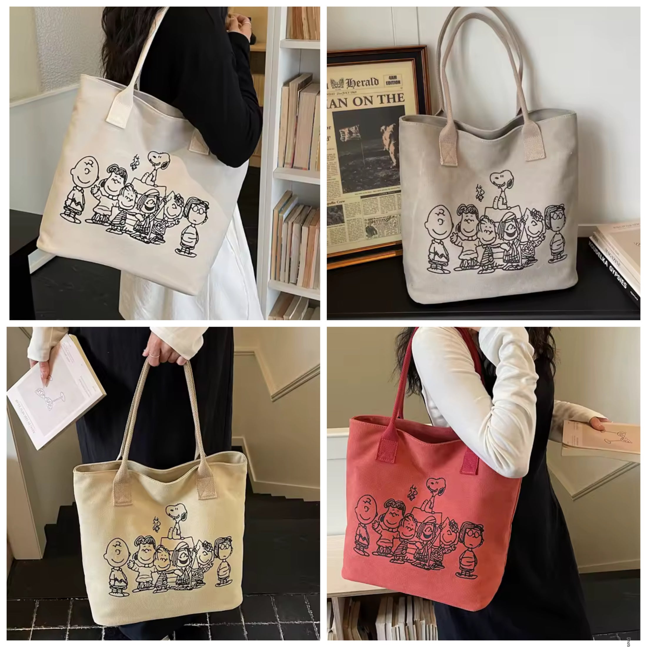 Bolsa de tela snoopy y amigos