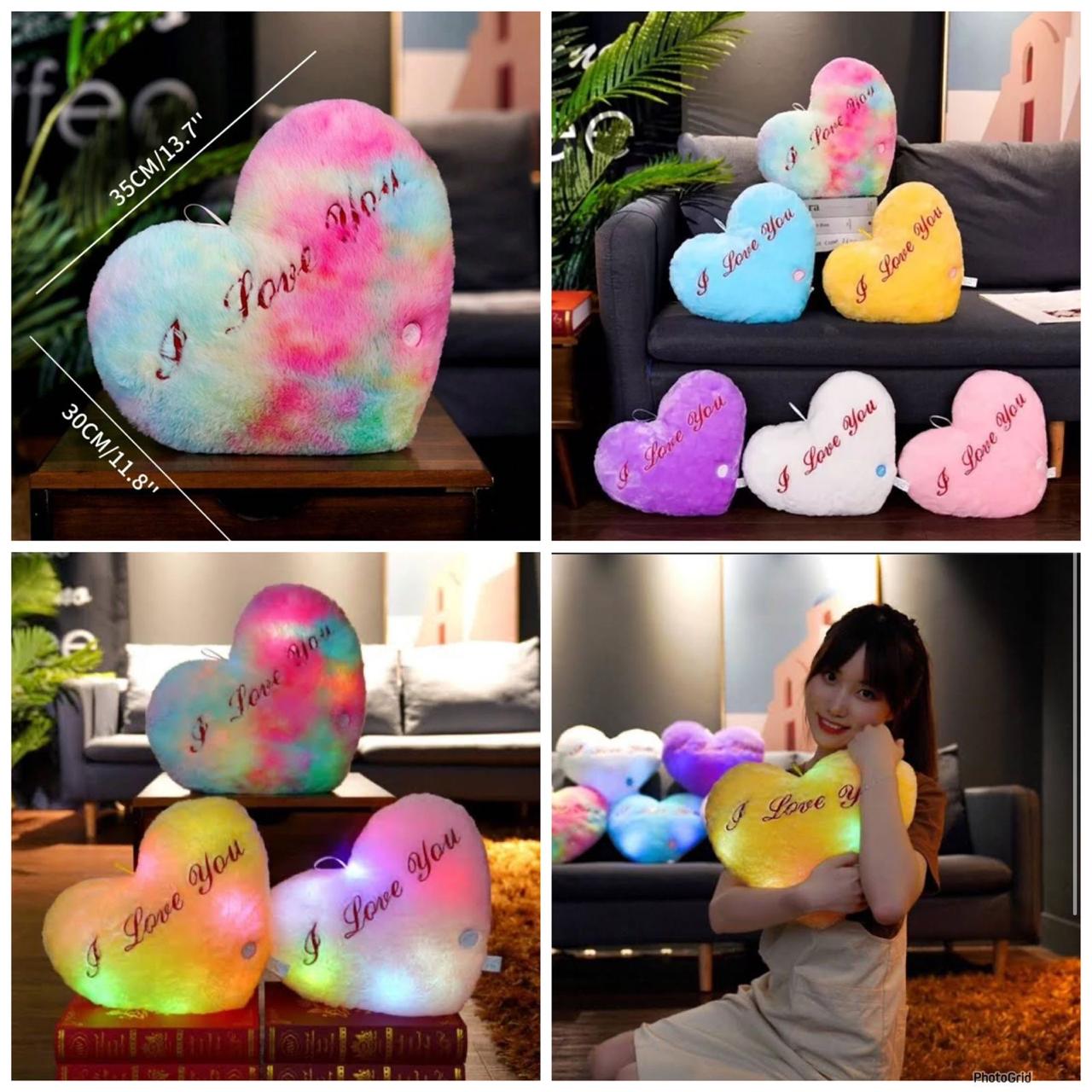 Corazón de peluche con luz