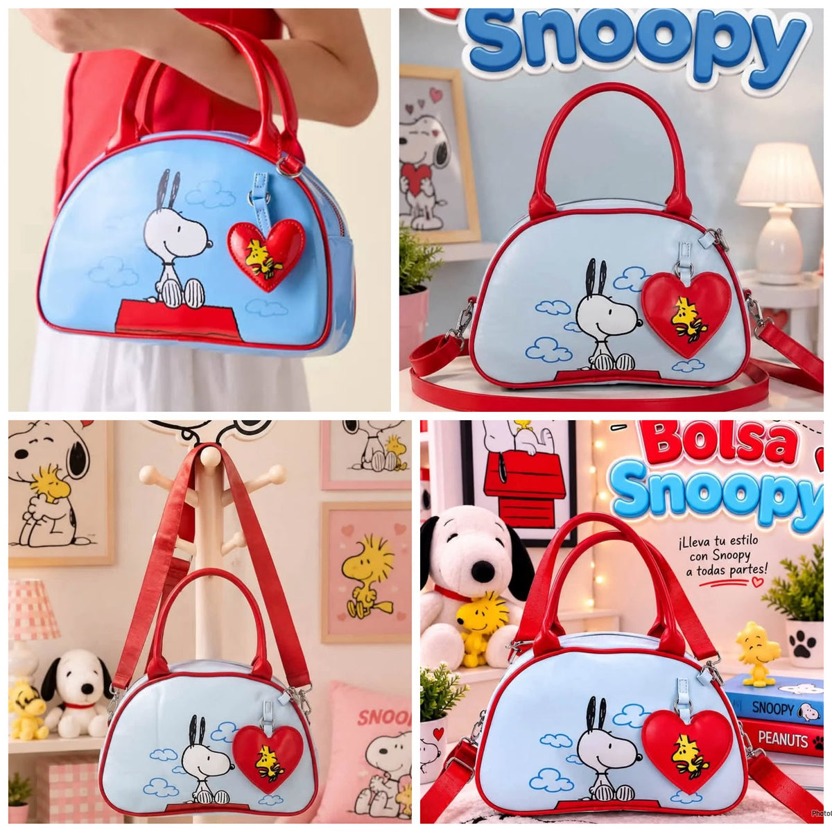 Bolsa snoopy medio círculo