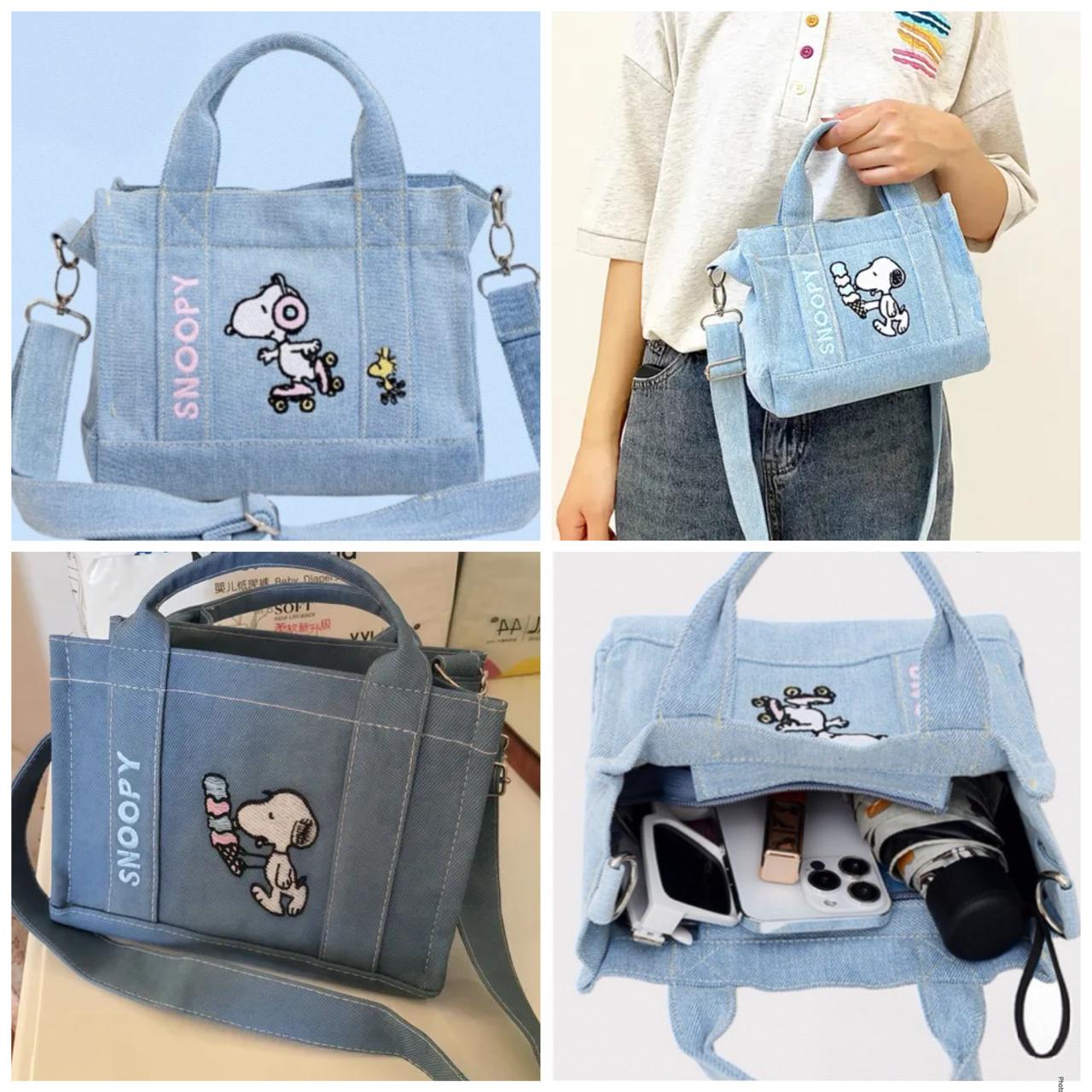 Bolsa Snoopy tipo mezclilla