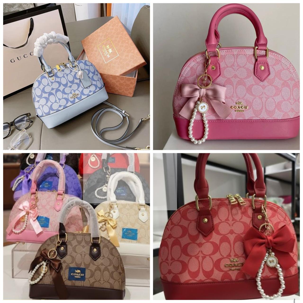 Bolsa de mano rígida con llavero