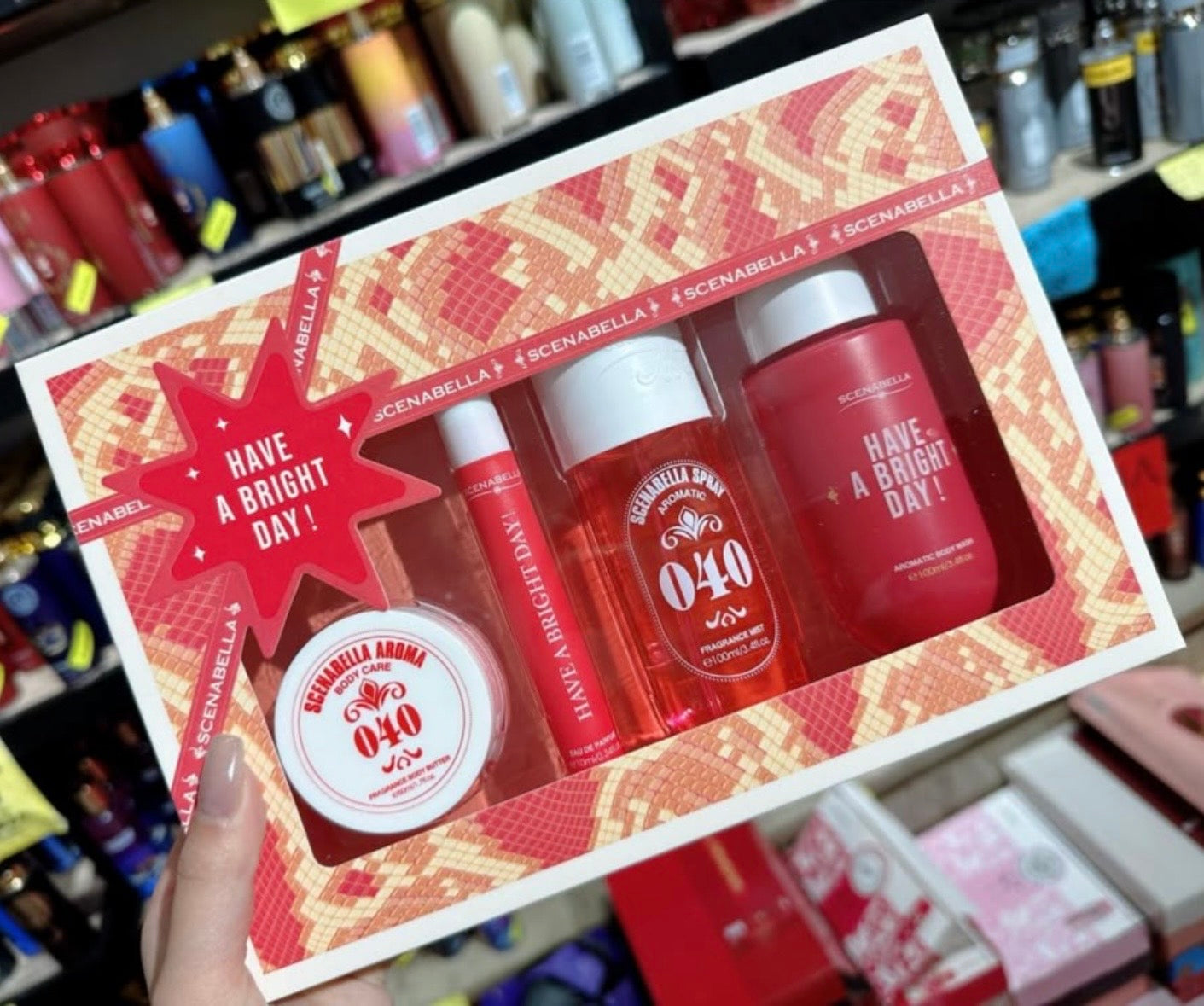 Set perfume 4 pzs rojo