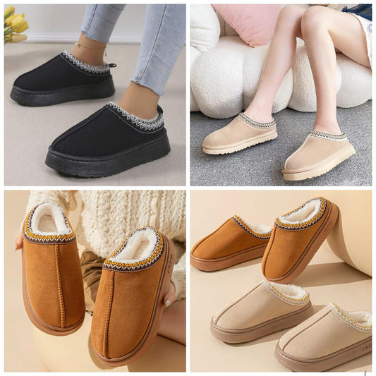 Slippers de invierno bordada