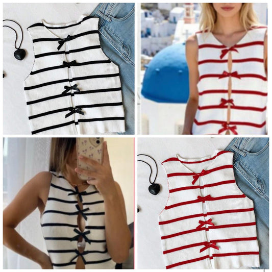 Blusa rayas • moños