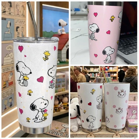 Vaso con popote SNOOPY