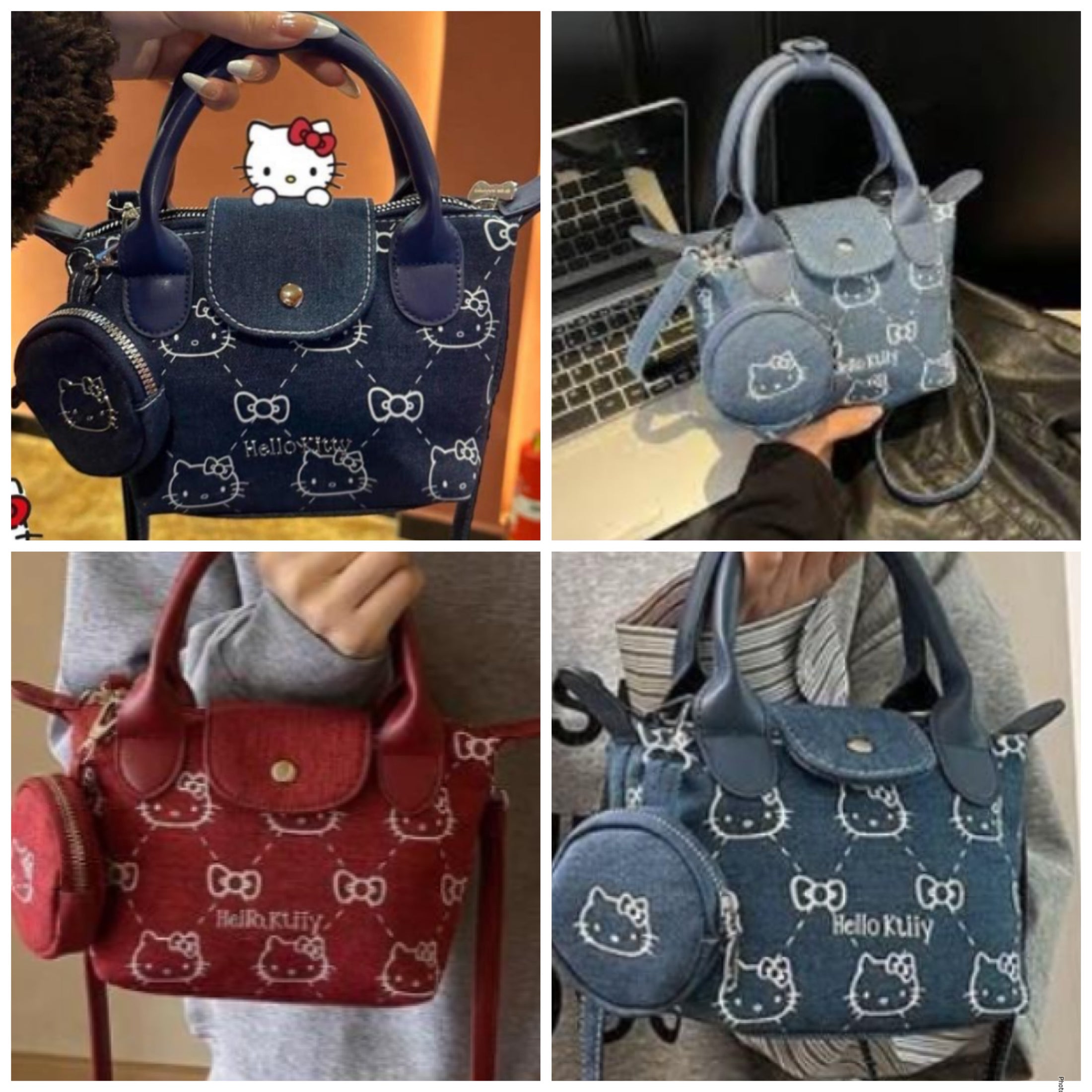 Crossbody kitty con monedero