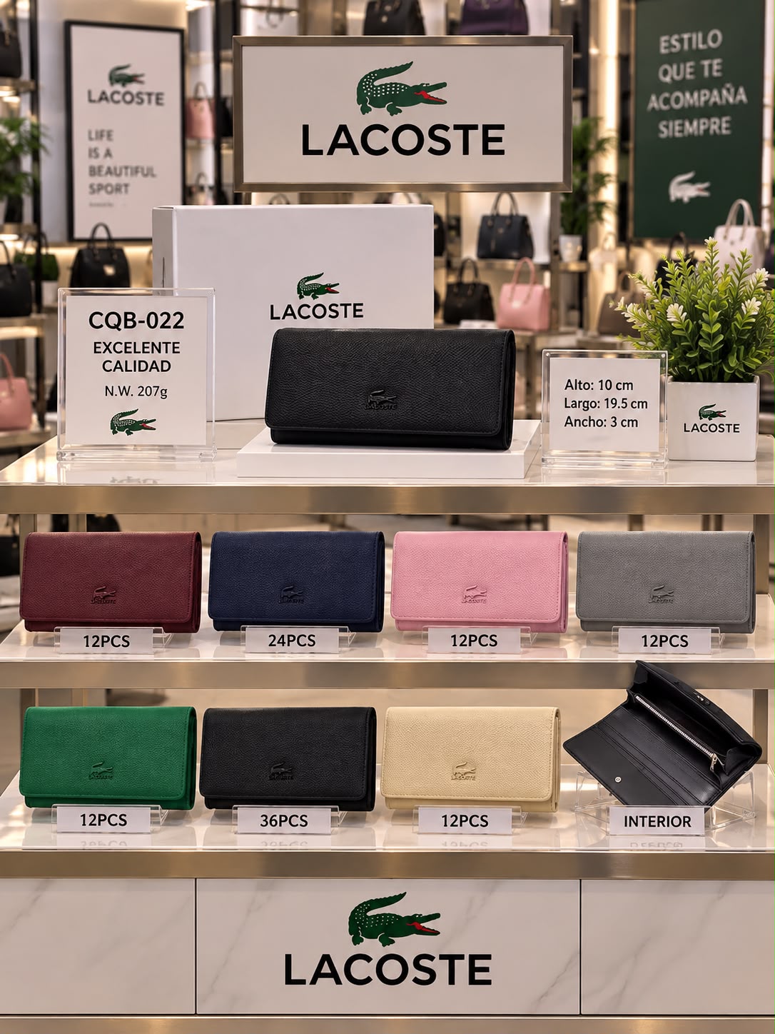 Cartera larga cocodrilo