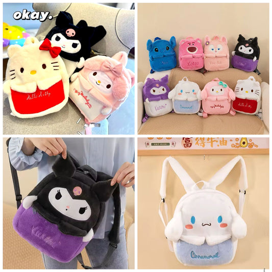 Mochila peluche personajes