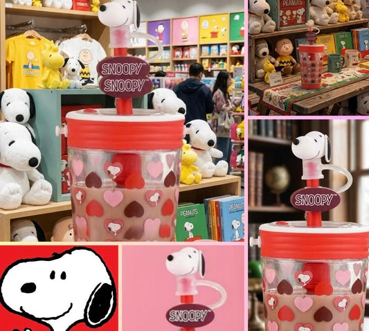 Vaso snoopy corazones