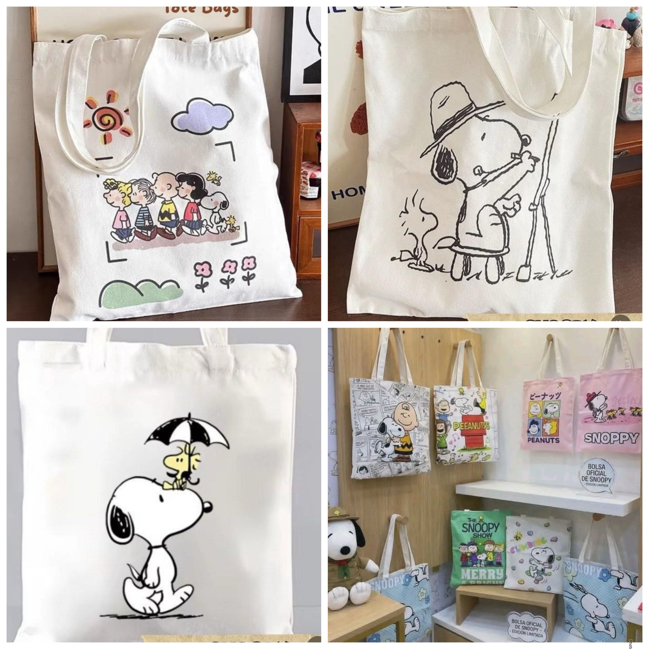 Bolsa de tela peanuts