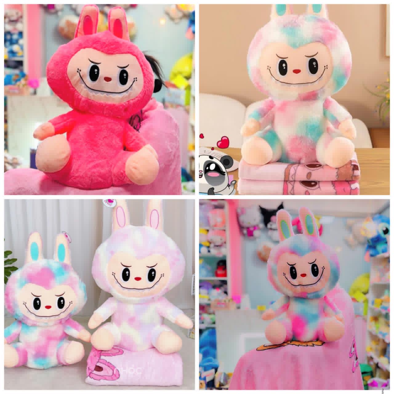 Peluche con frazada colors