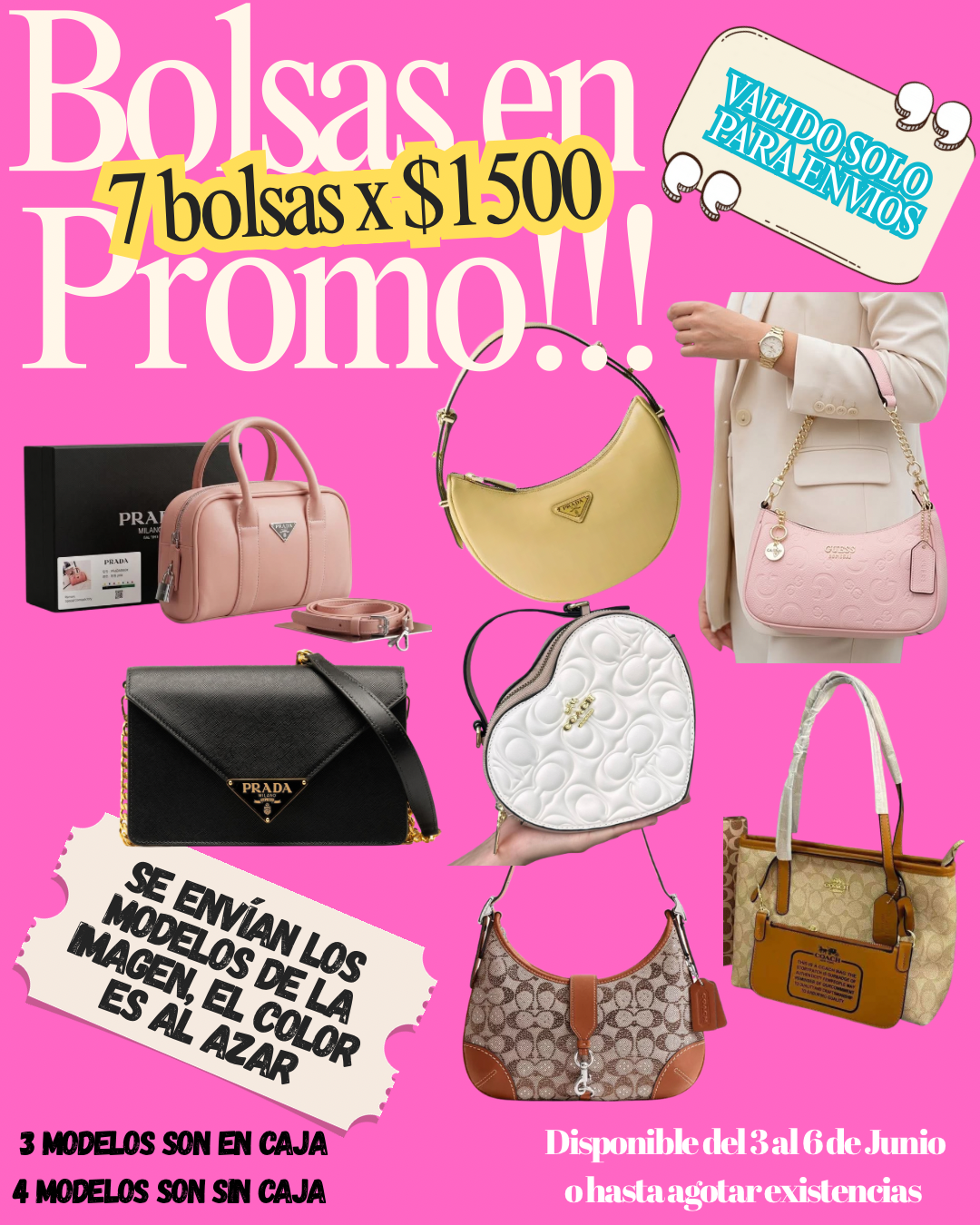 Promo 7 bolsas x 1500