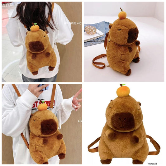 Peluche mochila capibara