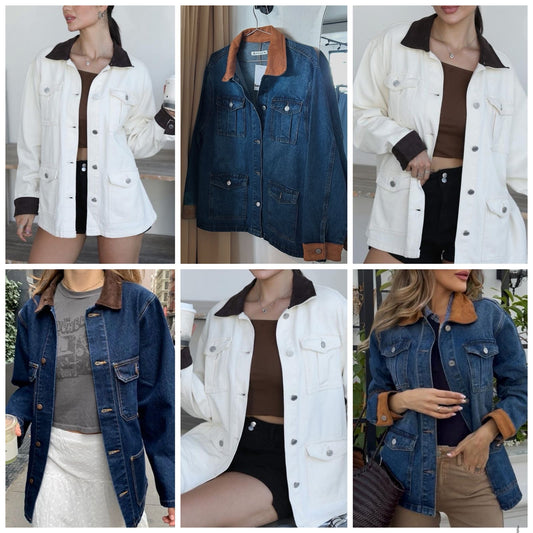 Chamarra tipo mezclilla