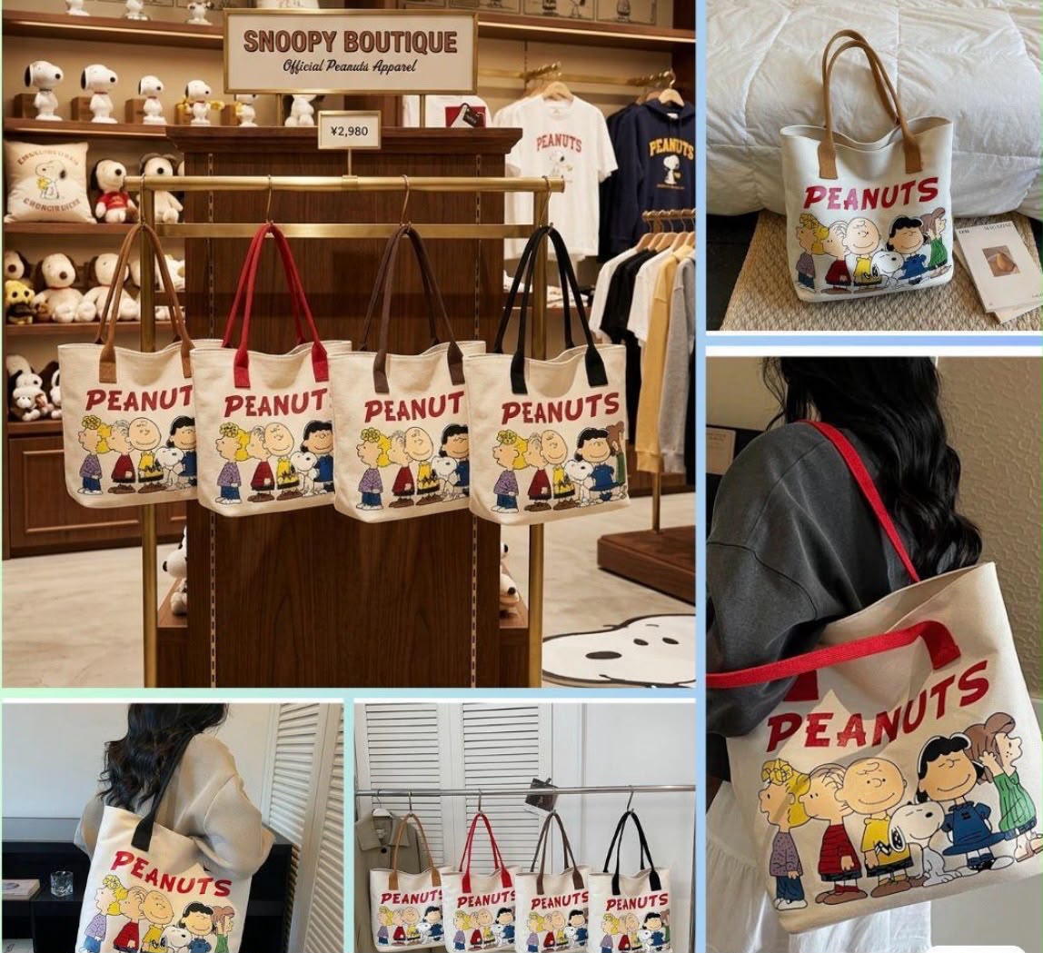 Bolsa ovalada snoopy