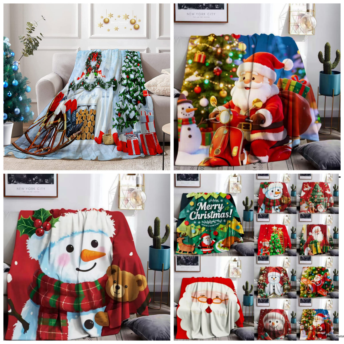 Frazada individual Navidad