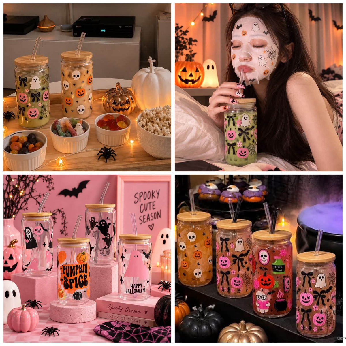 Vaso de cristal Halloween